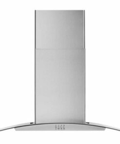 Whirlpool - 36" Curved Glass Wall Mount Range Hood - Stainless steel