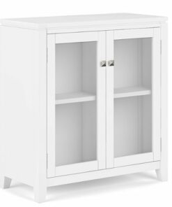 Simpli Home - Cosmopolitan Low Storage Cabinet - White