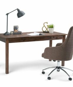 Simpli Home - Monroe Desk - Distressed Charcoal Brown