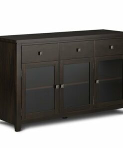 Simpli Home - Cosmopolitan solid wood 54 inch Wide Contemporary Sideboard Buffet - Mahogany