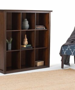 Simpli Home - Artisan 9 Cube Bookcase and Storage Unit - Russet Brown
