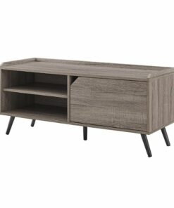 Walker Edison - 42" Notched-Door Entry Bench with Adjustable Shelf - Driftwood