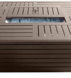 AZ Patio Heaters - Outdoor Aluminum Rectangular Fire Pit - Hammered Bronze