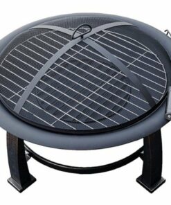 AZ Patio Heaters - Wood Burning Fire Pit with Cooking Grate - Black