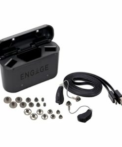 Lucid Hearing - OTC ENGAGE BTE RECHARGEABLE Hearing Aids (iOS) - Black
