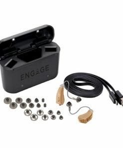 Lucid Hearing - OTC ENGAGE BTE RECHARGEABLE Hearing Aids (iOS) - Beige