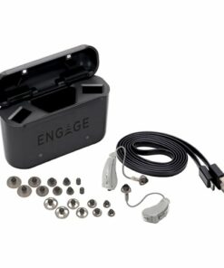 Lucid Hearing - OTC ENGAGE BTE RECHARGEABLE Hearing Aids (iOS) - Gray