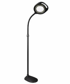 OttLite - 240 Lumen 2-in-1 LED Magnifier Floor and Table Light - Black