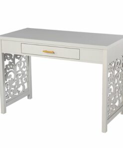 SEI Furniture - Ivybridge 1-Drawer Desk - Light gray finish