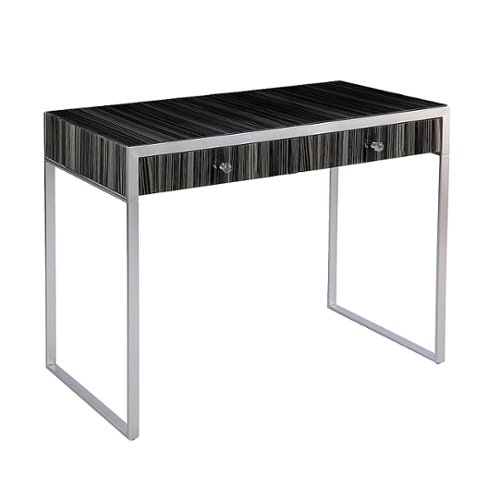 SEI Furniture - Harpsden Writing Desk - Silver and black finish