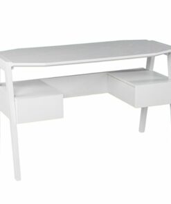 SEI Furniture - Clyden Mid Century Modern 2-Drawer Writing Desk - White finish