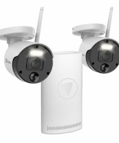 Swann - 1080p Wi-Fi NVR Security System, 8-Channel, 2-Bullet Indoor/Outdoor 1TB HDD - White