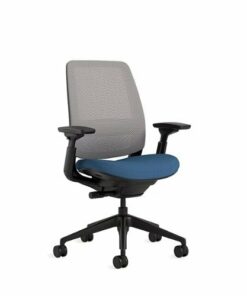Steelcase - Series 2 3D Airback Chair with Black Frame - Cobalt/Nickel 0