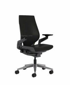 Steelcase - Gesture Wrapped Back Office Chair in Leather - Ebony