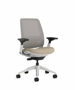 Steelcase - Series 2 3D Airback Chair with Seagull Frame - Oatmeal/Nickel 1