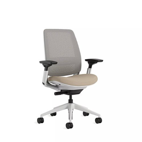 Steelcase - Series 2 3D Airback Chair with Seagull Frame - Oatmeal/Nickel 1