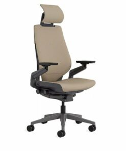 Steelcase - Gesture Wrapped Back Office Chair with Headrest - Oatmeal 1