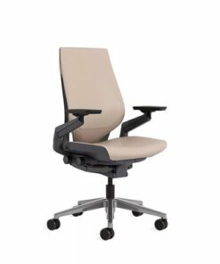 Steelcase - Gesture Wrapped Back Office Chair in Leather - Mica
