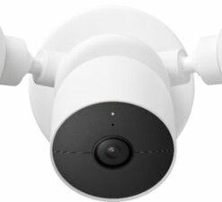 Google - Geek Squad Certified Refurbished Nest Cam with Floodlight - Snow
