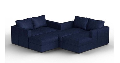 Lovesac - 7 Seats + 8 Sides Corded Velvet & Lovesoft - Sapphire Navy