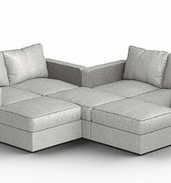 Lovesac - 7 Seats + 8 Sides Luxe Chenille & Lovesoft - Tonal Sterling