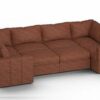 Lovesac - 8 Seats + 10 Sides Rained Chenille & Lovesoft - Terracotta