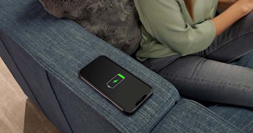 Lovesac - 6 Seats + 8 Sides Rained Chenille & Standard Foam with 6 Speaker Immersive Sound + Charge System - Terracotta