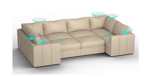 Lovesac - 8 Seats + 10 Sides Combed Chenille & Lovesoft with 10 Speaker Immersive Sound + Charge System - Tan