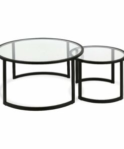 Camden&Wells - Mitera Nested Coffee Table (set of 2) - Blackened Bronze