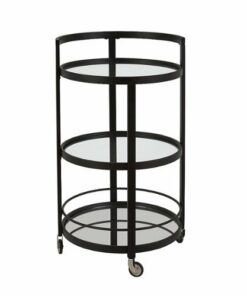 Camden&Wells - Hause Round Bar Cart - Blackened Bronze