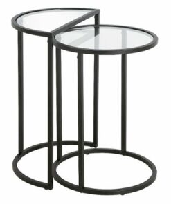 Camden&Wells - Luna Nested Side Table (set of 2) - Blackened Bronze