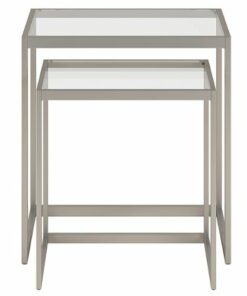 Camden&Wells - Rocco Nested Side Table (set of 2) - Satin Nickel