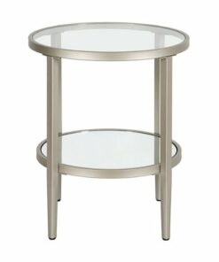 Camden&Wells - Hera Round Side Table - Satin Nickel 0