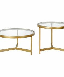 Camden&Wells - Quentin Nesting Coffee Table (set of 2) - Brass