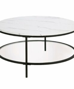 Camden&Wells - Sivil Round Coffee Table - Blackened Bronze 0
