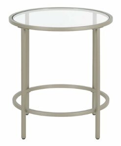 Camden&Wells - Sivil Round Side Table - Satin Nickel