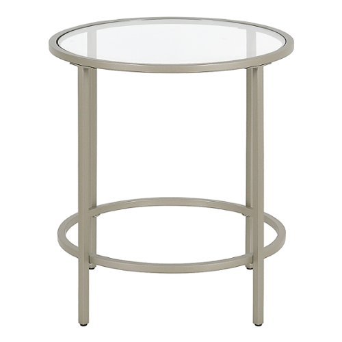 Camden&Wells - Sivil Round Side Table - Satin Nickel