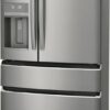 Frigidaire - Gallery 21.5 Cu. Ft. Counter-Depth 4-Door French Door Refrigerator - Stainless steel 0