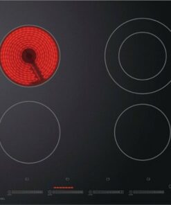 Fisher & Paykel - 24" Built-In Electric Ceramic Cooktop with 4 Burners - Black