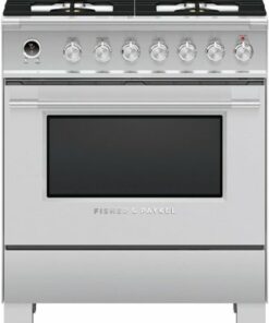 Fisher & Paykel - 3.5 Cu. Ft. Self-Cleaning 4 Burner Range Dual Fuel Range - Stainless steel