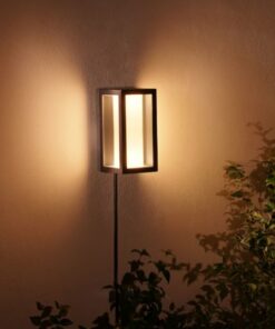 Geek Squad Certified Refurbished Philips Hue Impress Outdoor Wall light - Black - Black