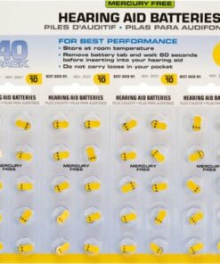 Lucid Hearing - SIZE 10 HEARING AID BATTERIES – 40-PACK (MERCURY FREE – ZINC AIR ACTIVATED)