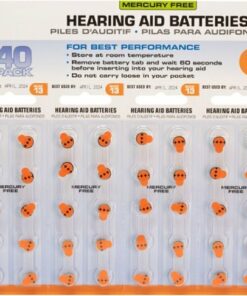 Lucid Hearing - SIZE 13 HEARING AID BATTERIES – 40-PACK (MERCURY FREE – ZINC AIR ACTIVATED)
