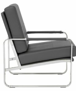 Studio Designs - Allure Leather and Chrome Armchair - Smoke