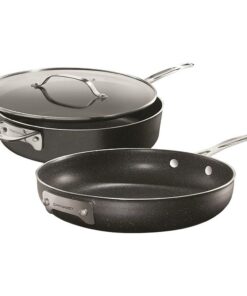 Granitestone - Stackmaster 3-Piece Cookware Set - Black