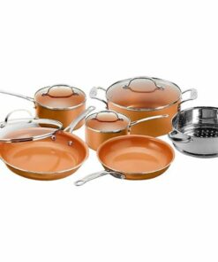Gotham Steel - 10-Piece Cookware Set - Brown