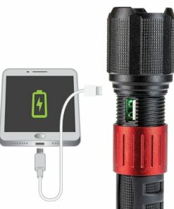 Dorcy - 1,000-Lumen USB-Rechargeable Instant Spot Flood Flashlight - Black