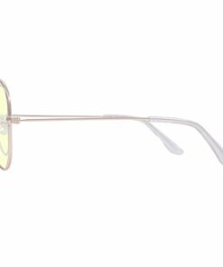 Crusheyes - TAKE OFF; 45% Blue Light Filtration, Anti-Fog Coating, Anti-Reflective Mirror, Comfort-LITE Frame, Lifetime Warranty - Gloss Gold + Clear Temple Tips