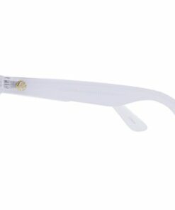 Crusheyes - NOSTALGIC; 45% Blue Light Filtration, Anti-Fog Coating, Anti-Reflective Mirror, Comfort-LITE Frame, Lifetime Warranty - Gloss Crystal Clear Front + White Inlay