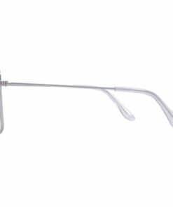 Crusheyes - NO CURFEW; 45% Blue Light Filtration, Anti-Fog Coating, Anti-Reflective Mirror, Comfort-LITE Frame, Lifetime Warranty - Gloss Silver + Clear Temple Tips